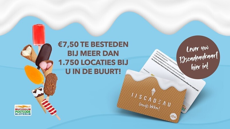 Vanaf 1 april 2026 accepteren we GEEN postcode loterij kaarten.